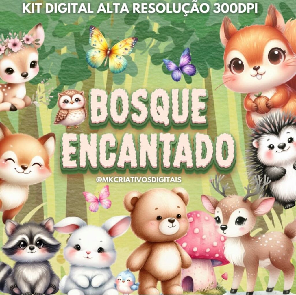 Kit Digital BOSQUE ENCANTADO - Imagem 1