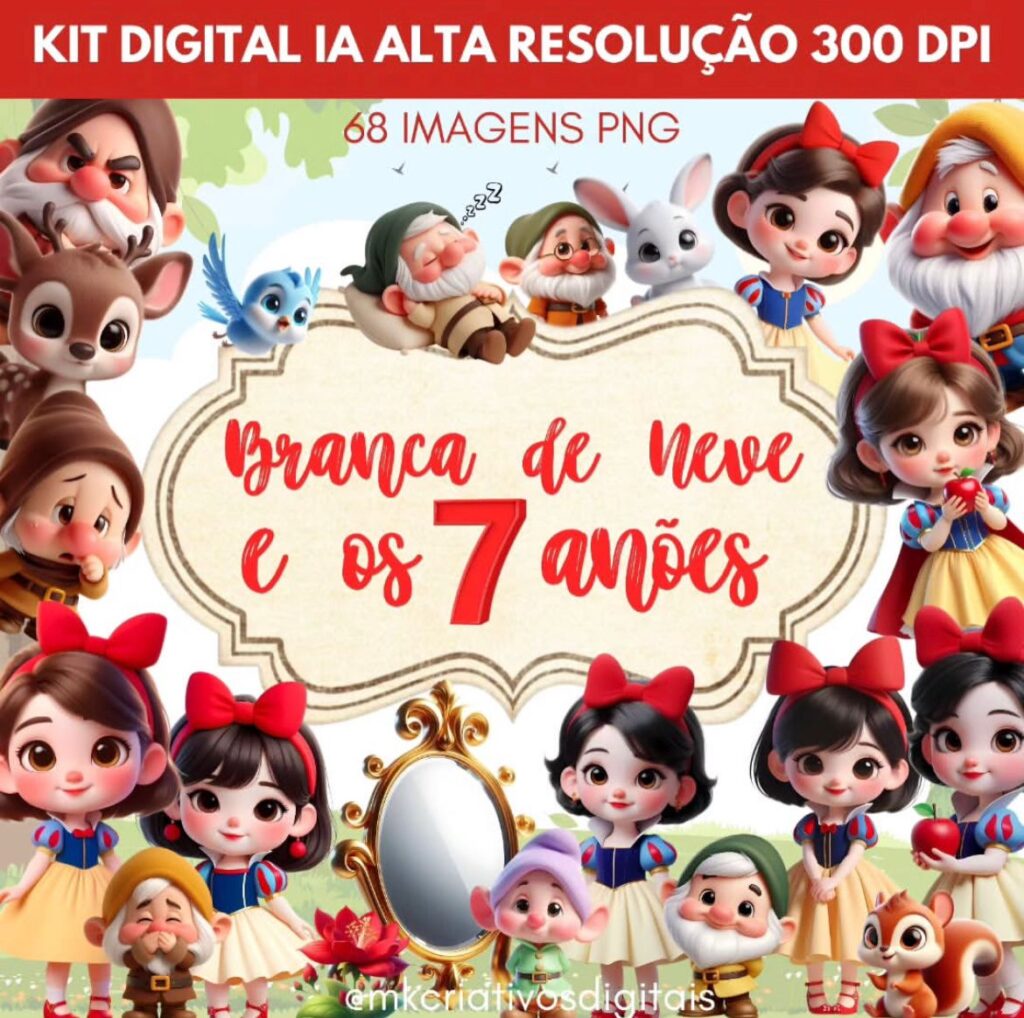 Kit Digital BRANCA DE NEVE E OS 7 ANÕES - Imagem 1
