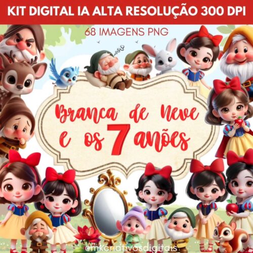 Kit Digital BRANCA DE NEVE E OS 7 ANÕES