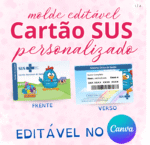 Molde Cartão SUS personalizado