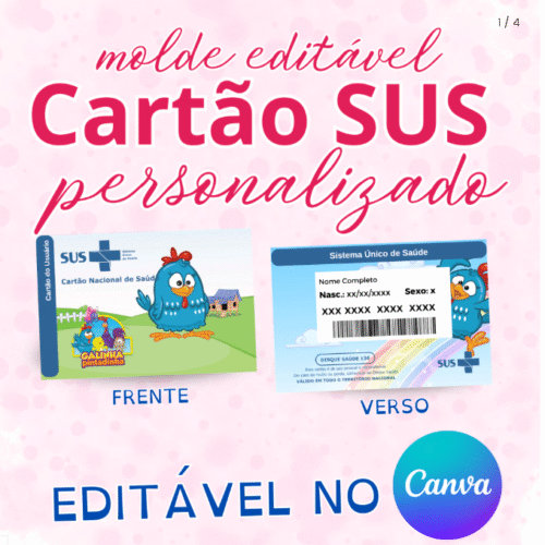 Molde Cartão SUS personalizado