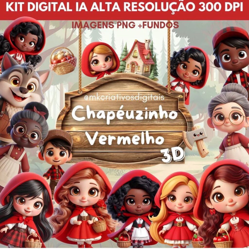 Kit Digital Chapeuzinho Vermelho - Imagem 1