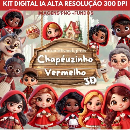 Kit Digital Chapeuzinho Vermelho