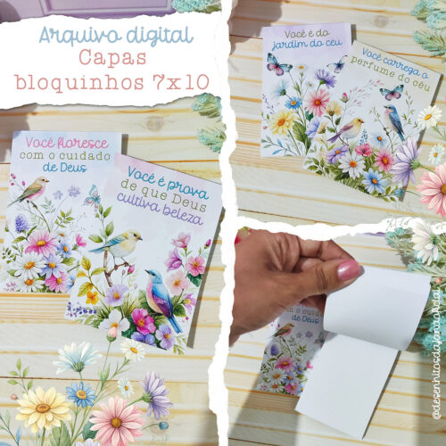 Capa bloquinho 7x10