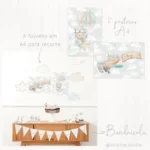 Printables: Festa em casa! O tempo voa – Ursinho aviador - Imagem 4