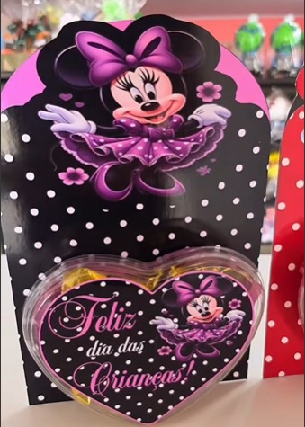 Cartão Bombom Personalizado Minnie