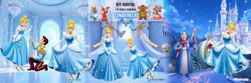 Kit Digital Cinderela - Imagem 1