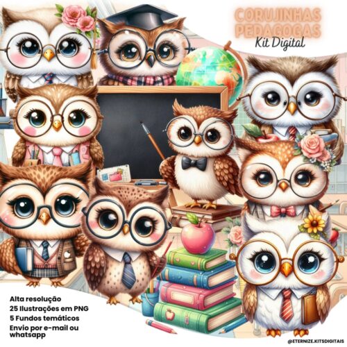 Kit Digital Corujinhas Pedagogas