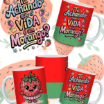Arte Canecas Morango do Amor