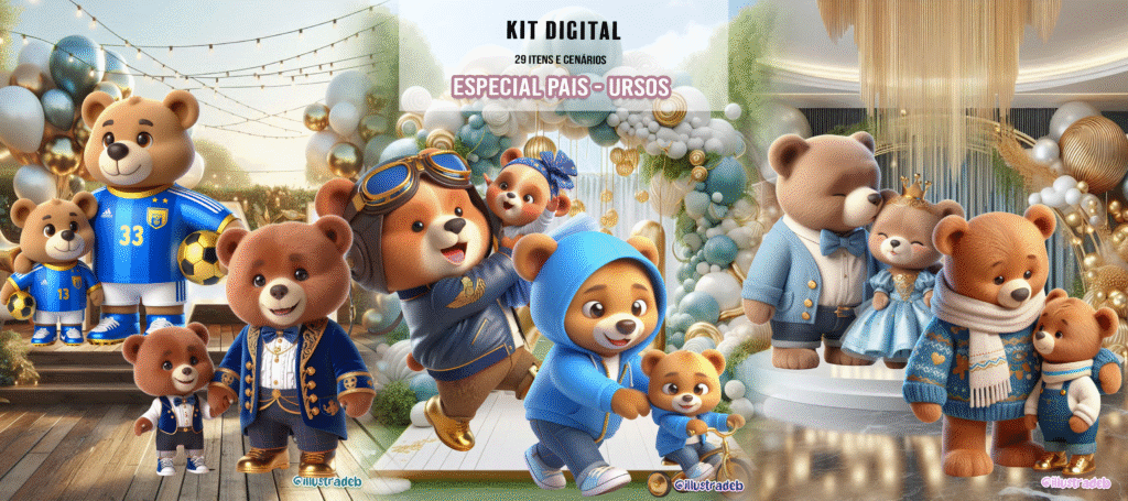 Kit Digital Especial Pais - Ursos - Imagem 1