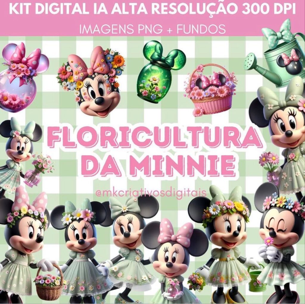 Kit Digital FLORICULTURA DA MINNIE - Imagem 1