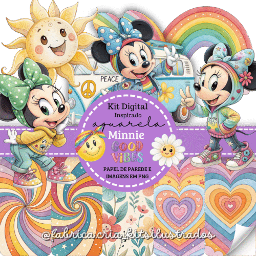 Kit Digital Minnie Good Vibes