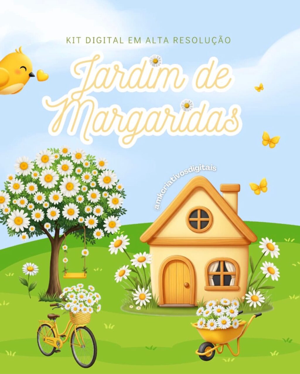 Kit Digital JARDIM DE MARGARIDAS - Imagem 1