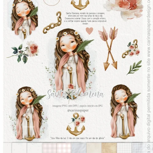 Kit Digital Ilustrações Santa Filomena