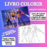 LIVRO COLORIR GUERREIRAS DO K-POP