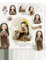 Mini kit Digital Ilustrações Santa Teresa Dávila + arte pronta encadernação