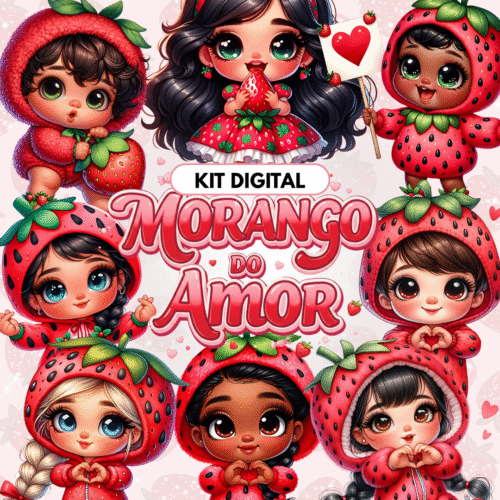 Kit Digital Morango do Amor
