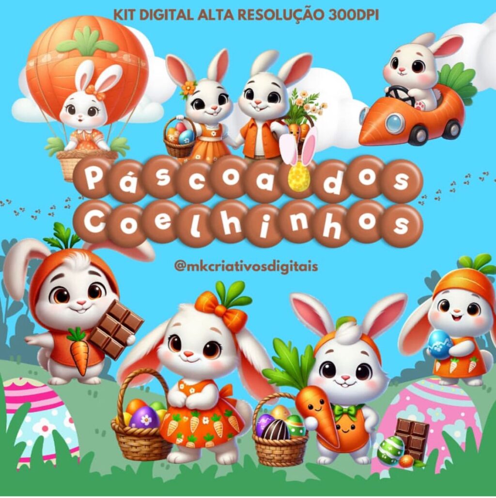 Kit Digital PÁSCOA DOS COELHINHOS - Imagem 1