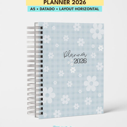 PLANNER DATADO 2026 | A5 | LAYOUT HORIZONTAL | ARQUIVO DIGITAL