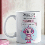 Arte Digital "Quando você estiver se cobrando demais, lembre-se NÃO SOU UM ROBÔ"