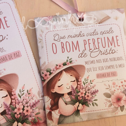 Sachês/Envelopes Aromáticos - Tema Frases Cristãs/Evangélica