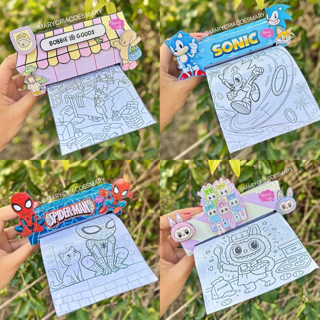 Caixa rolo para colorir - Imagem 1
