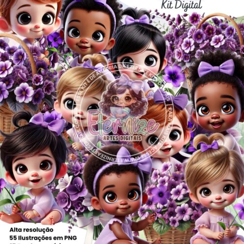 Kit Digital Mascote Violeta