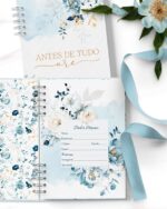 ARQUIVO COMBO 8 Agendas 2026 e Permanente COM VERSÍCULOS e SEM VERSÍCULOS Floral Azul - Imagem 8