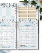 ARQUIVO COMBO 8 Agendas 2026 e Permanente COM VERSÍCULOS e SEM VERSÍCULOS Floral Azul - Imagem 6
