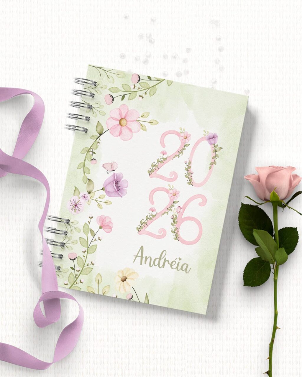 ARQUIVO COMBO 8 Agendas 2026 e Permanente COM e SEM Versículos Floral - Imagem 11