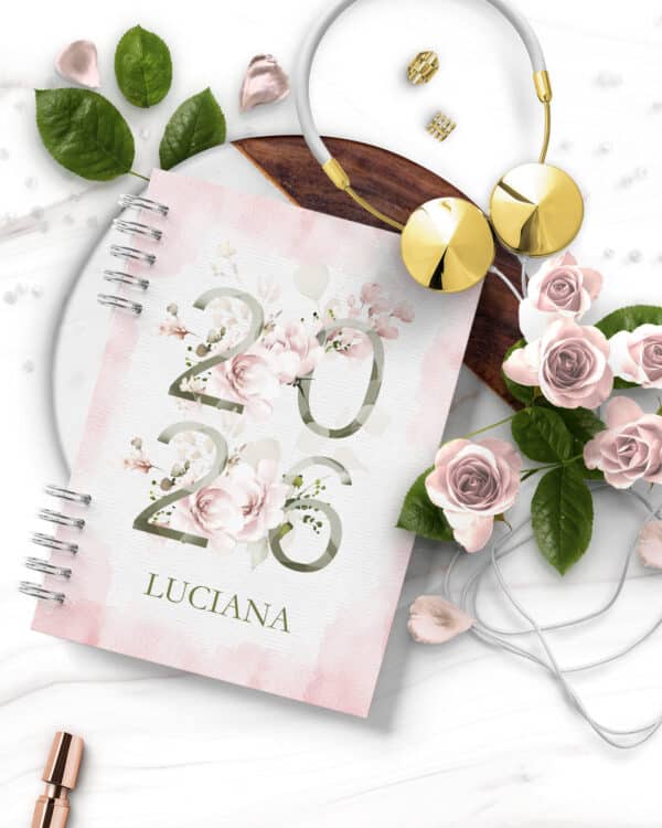 Combo 8 Agendas Floral Rosa 2026 e Permanente – Arquivo Digital - Imagem 13