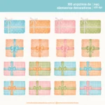 Kit Digital Feliz Aniversário – Cliparts em aquarela - Imagem 8