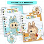Arquivo Digital - Agenda Escolar Menino 2026 - Labubu - Imagem 3