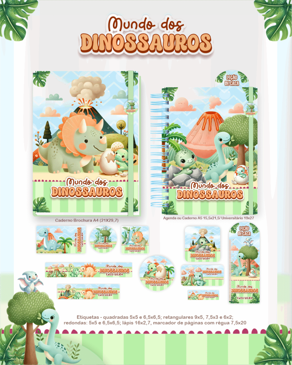 Volta as Aulas - Escolar DINOSSAUROS - Imagem 4