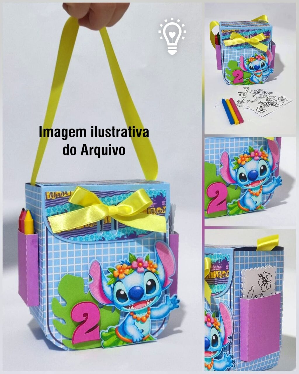 ARQUIVO DE CORTE MALETA STITCH (STUDIO E PDF) - Imagem 1
