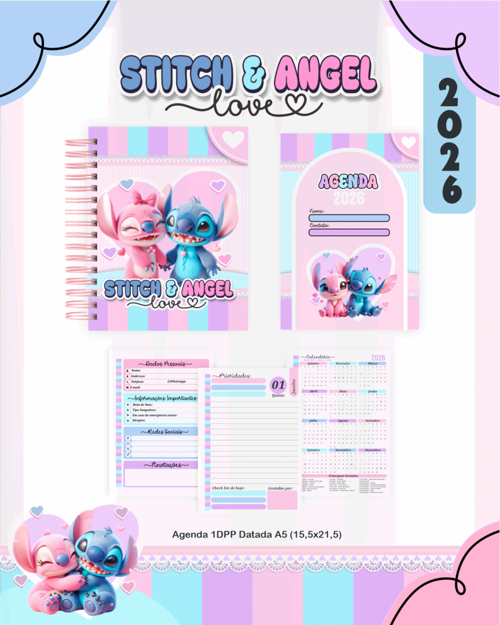 Volta às Aulas STITCH E ANGEL - Imagem 4