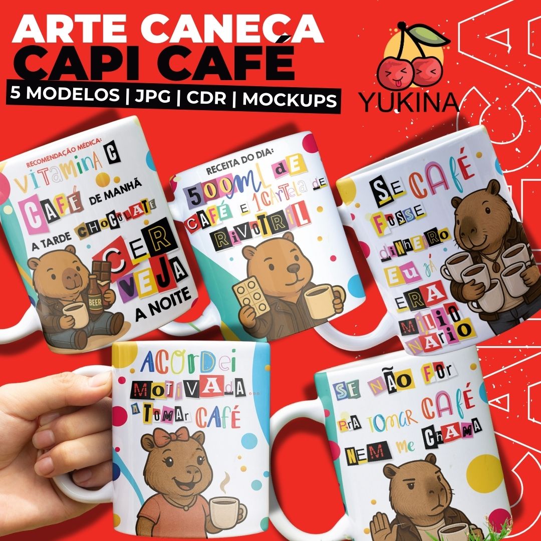 2 Arte Caneca Capivara Café - Imagem 1