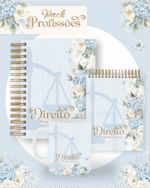 Encadernação Profissões 2026 FLORAL AZUL