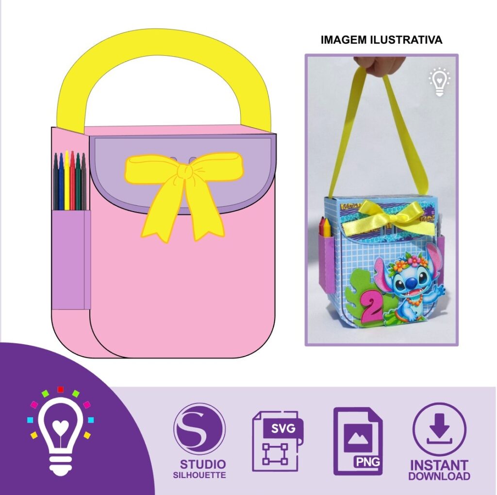 ARQUIVO DE CORTE MALETA STITCH (STUDIO E PDF) - Imagem 2