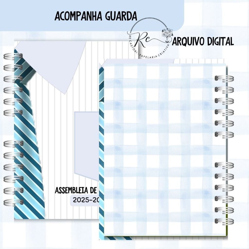 KIT DIGITAL CADERNO + MIOLO ASSEMBLEIA DE CIRCUITO 2025-2026 – GRAVATA AZUL – COM TEMAS - Imagem 7