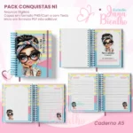 PACK Caderno Pautado A5+Bloquinho A6 – Conquistas N1 - Imagem 3