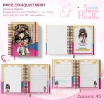 PACK Caderno Pautado A5+Bloquinho A6 – Conquistas N3 - Imagem 3