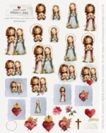 Kit Digital Ilustrações Sagrado Coração: Maria e Jesus - Imagem 10