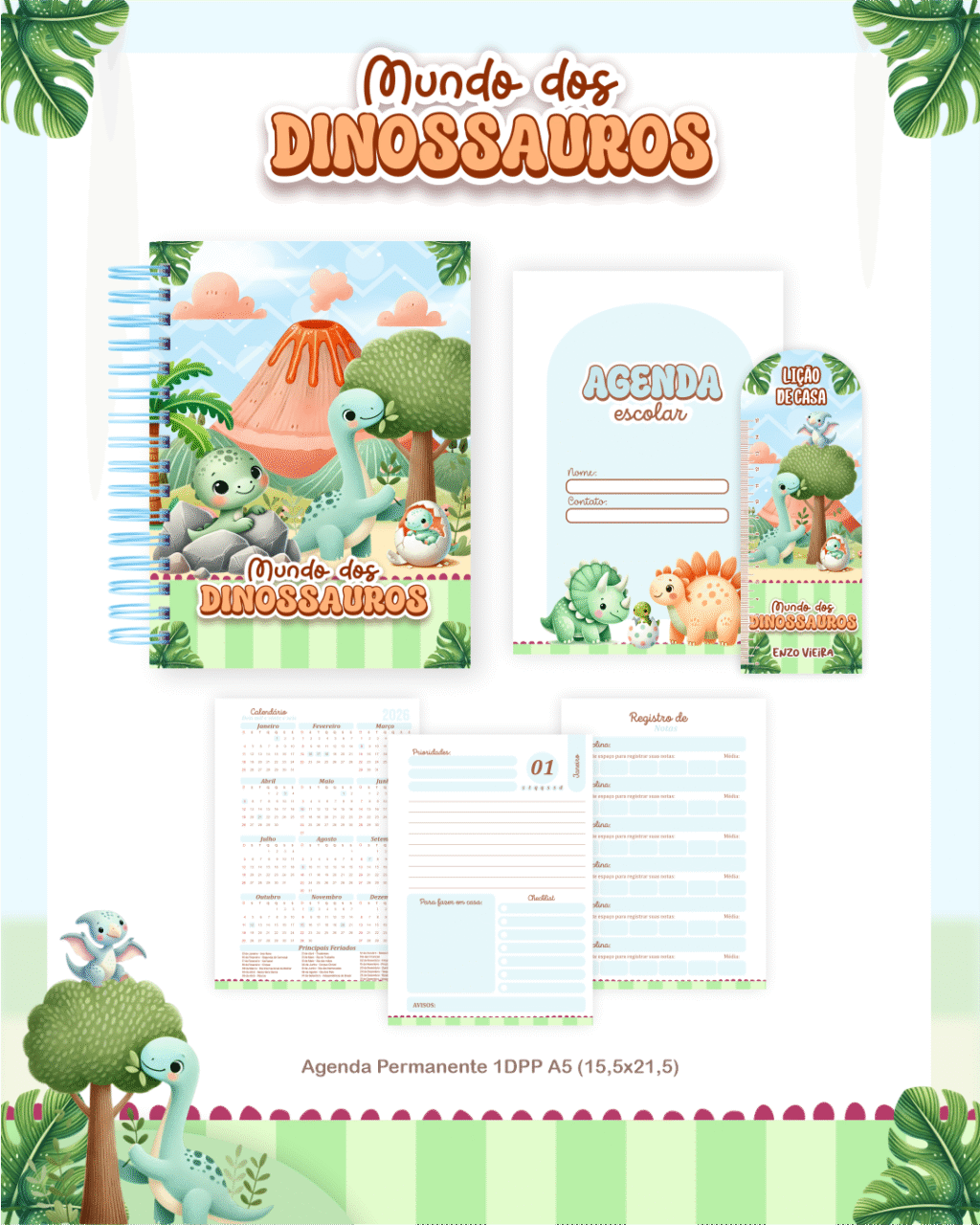 Volta as Aulas - Escolar DINOSSAUROS - Imagem 2