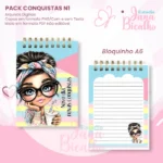 PACK Caderno Pautado A5+Bloquinho A6 – Conquistas N1 - Imagem 2