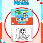 Livro de Colorir Praia