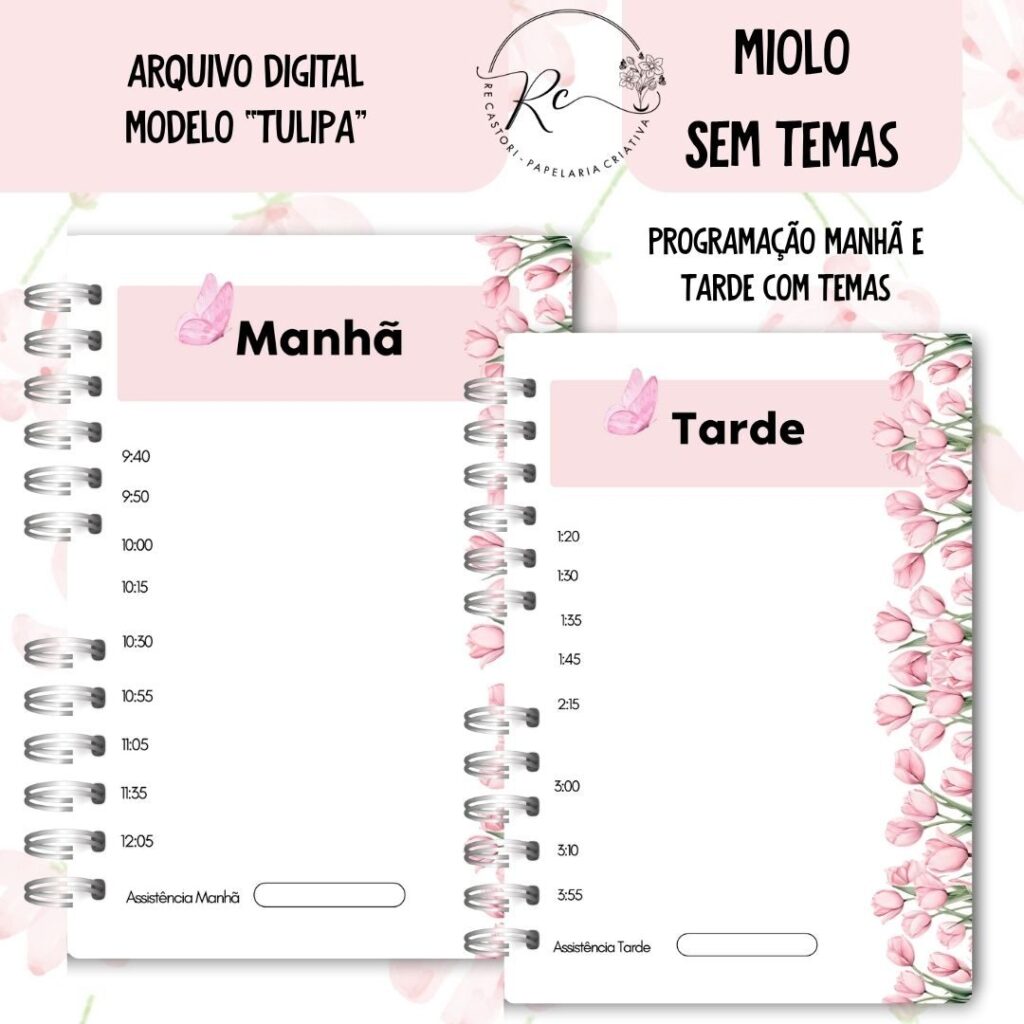 KIT DIGITAL CADERNO + MIOLO ASSEMBLEIA DE CIRCUITO 2025-2026 – FLORAL ROSA – SEM TEMA - Imagem 6