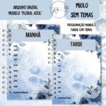 KIT DIGITAL CADERNO + MIOLO ASSEMBLEIA DE CIRCUITO 2025-2026 – FLORAL AZUL – SEM TEMA - Imagem 4