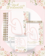 Encadernação Profissões 2026 FLORAL ROSA