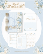 Encadernação Profissões 2026 FLORAL AZUL - Imagem 3